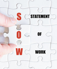 Last puzzle piece with Business Acronym SOW