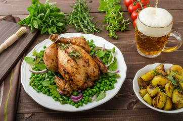 Grilled organic bio chicken