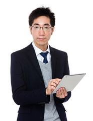 Businessman use of digital tablet