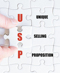 Last puzzle piece with Business Acronym USP