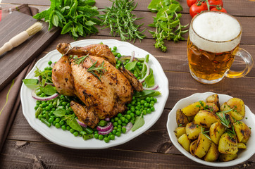 Grilled organic bio chicken