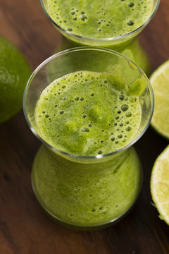 Healthy green drink, vegetable juice
