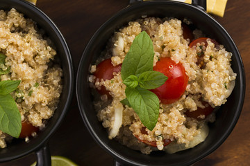 Tabbouleh Quinoa with tomatoes, onion, mint, parsley and lemon