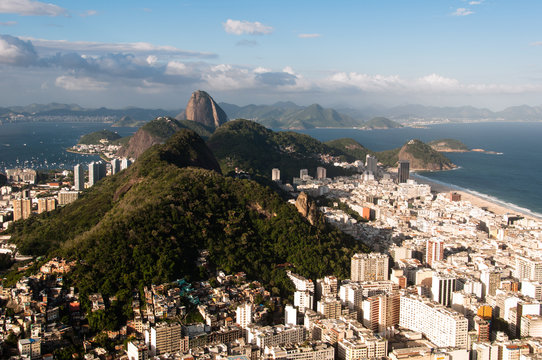 Copacabana and South Zone with Sugarloaf Mountain in Rio