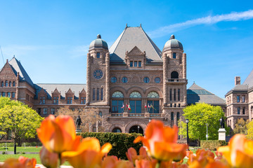 Queen's Park Building, seat of the Provincial Government of Ontario during Spring