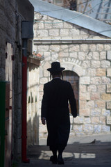 Fototapeta na wymiar Orthodox Jewish man in Jerusalem Israel