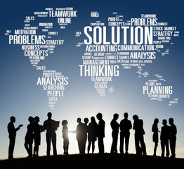 Solution Solve Problem Strategy Vision Decision Concept