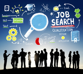 Job Search Qualification Resume Recruitment Hiring Application C