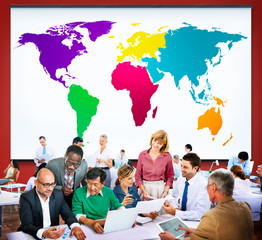 World Global Cartography Globalization Earth International Conce