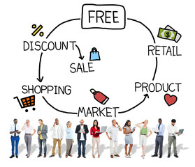 Free Product Shopping Retail Sale Market Concept