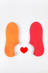 Colorful socks isolated on white