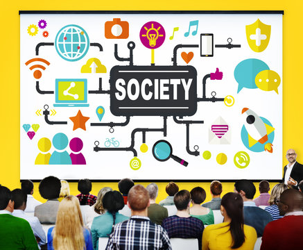 Society Community Global Togetherness Connecting Internet Concep