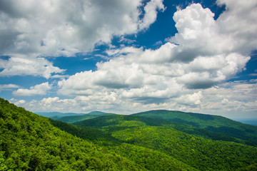 View from an overlook on Skyline Drive in Shenandoah National Pa
