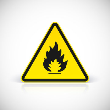 Fire symbol vector sign. 