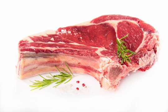 raw rib beef