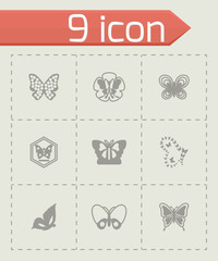 Vector Butterfly icon set