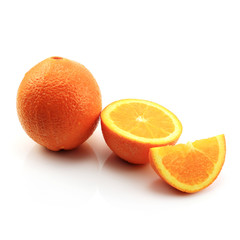 Orange fruit isolated on white background