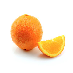 Orange fruit isolated on white background