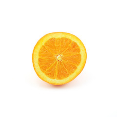 Half of orange isolated on a white background