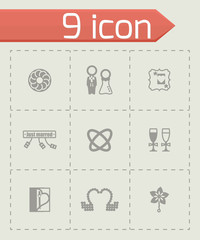 Vector Wedding icon set