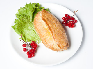 The patty on the plate