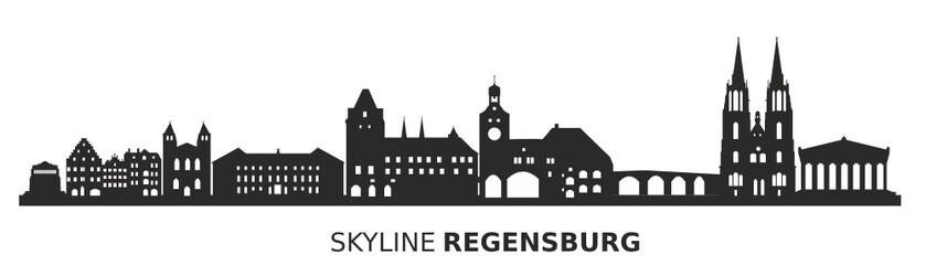 Skyline Regensburg - obrazy, fototapety, plakaty
