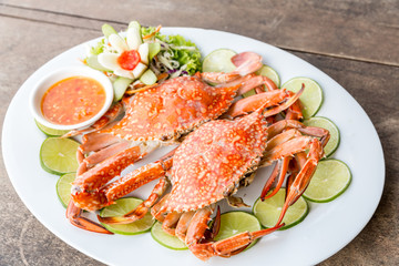 steam crab seafood