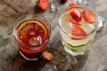 Different fresh cocktail