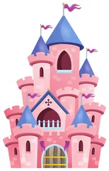 Papier Peint photo autocollant Pour enfants Pink castle theme image 1