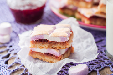 Marshmallow Jam Slice