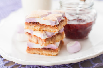 Marshmallow Jam Slice