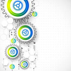 Abstract global computer technology vector concept.