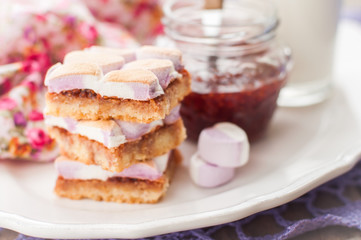 Marshmallow Jam Slice