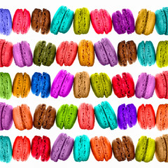 Colorful macarons background