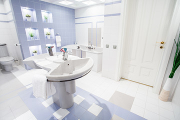 Blue and white tiles