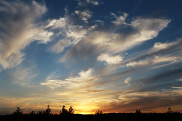 Photo sunset sky