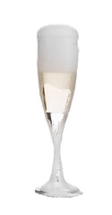 Glass of fresh champagne.
