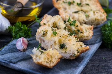 garlic and parsley healthy ciabatta