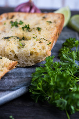 garlic and parsley healthy ciabatta