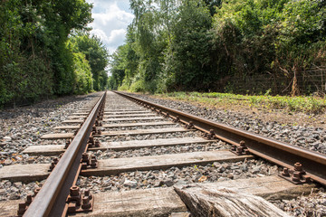 Naklejka premium Eisenbahn Gleis geradeaus