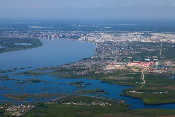 Flood in vicinity of Nizhnevartovsk, Tyumen region, Russia