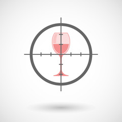 Crosshair icon targeting a glass