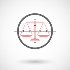 Crosshair icon targeting a weight scale