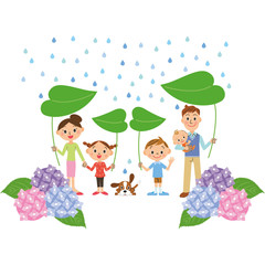 家族と梅雨