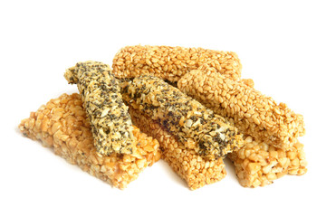 Candied sesame, peanuts, poppyseeds and chip coconut