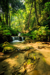 Obraz premium wonderful waterfall in thailand, Pugang waterfall chiangrai