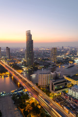 Fototapeta na wymiar Bangkok City Chao Phraya River