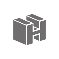 Letter H Logo Concept Icon. Vector