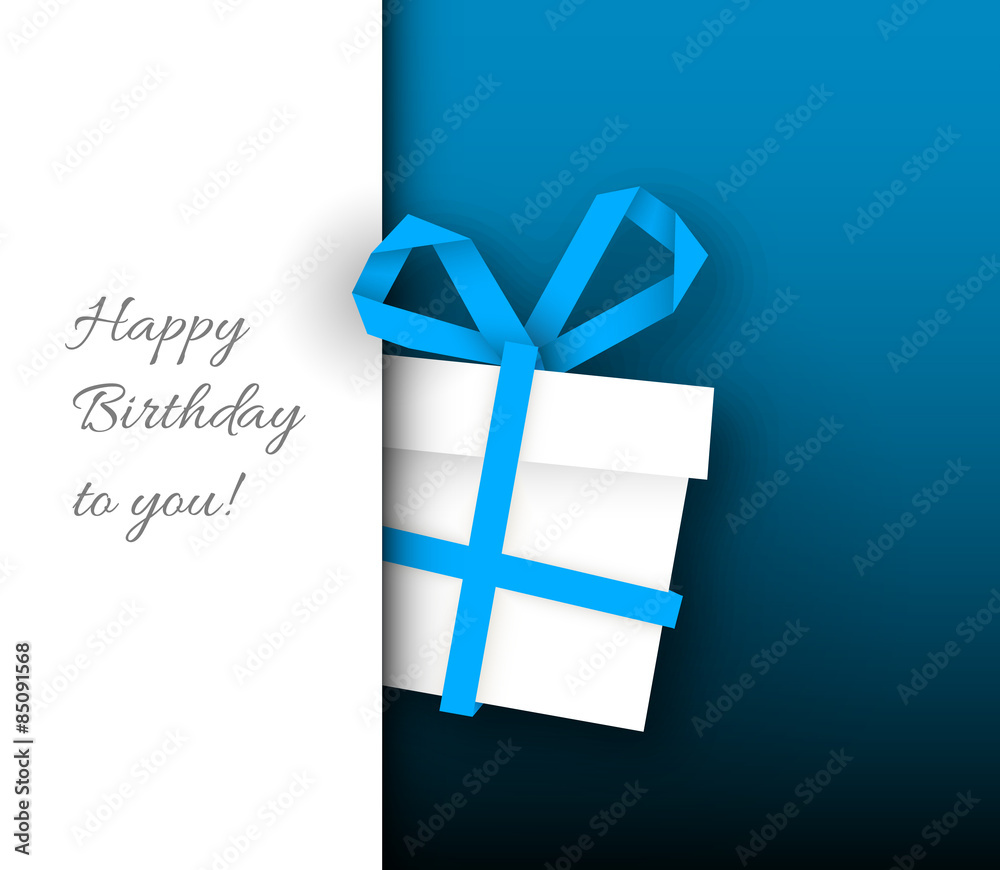 Wall mural birthday card template