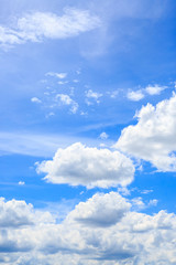 clouds in the blue sky